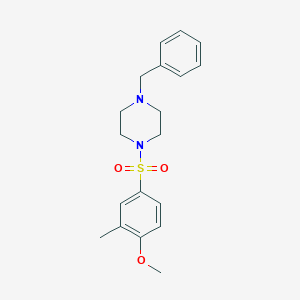 molecular formula C19H24N2O3S B512416 1-Benzyl-4-(4-methoxy-3-methylphenyl)sulfonylpiperazine CAS No. 457961-37-4