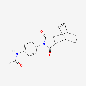 molecular formula C18H18N2O3 B5124188 N-[4-(3,5-dioxo-4-azatricyclo[5.2.2.0~2,6~]undec-8-en-4-yl)phenyl]acetamide 