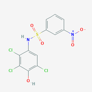3-nitro-N-(2,3,5-trichloro-4-hydroxyphenyl)benzenesulfonamide