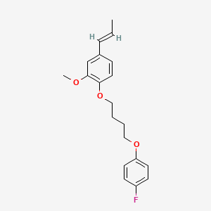 molecular formula C20H23FO3 B5124216 1-[4-(4-fluorophenoxy)butoxy]-2-methoxy-4-(1-propen-1-yl)benzene 