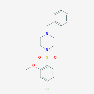 1-Benzyl-4-(4-chloro-2-methoxyphenyl)sulfonylpiperazine