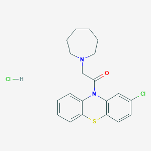 molecular formula C20H22Cl2N2OS B5124223 10-(1-azepanylacetyl)-2-chloro-10H-phenothiazine hydrochloride 