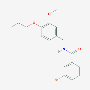 molecular formula C18H20BrNO3 B5124230 3-bromo-N-(3-methoxy-4-propoxybenzyl)benzamide 