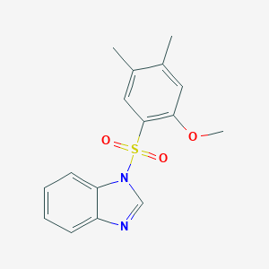 molecular formula C16H16N2O3S B512424 1-(2-Methoxy-4,5-dimethylphenyl)sulfonylbenzimidazole CAS No. 441784-01-6