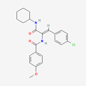 N-{2-(4-chlorophenyl)-1-[(cyclohexylamino)carbonyl]vinyl}-4-methoxybenzamide
