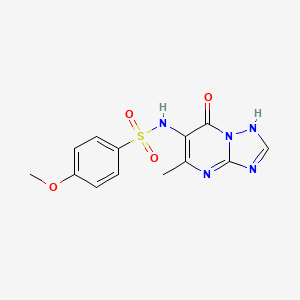 molecular formula C13H13N5O4S B5124244 N-(7-hydroxy-5-methyl[1,2,4]triazolo[1,5-a]pyrimidin-6-yl)-4-methoxybenzenesulfonamide 