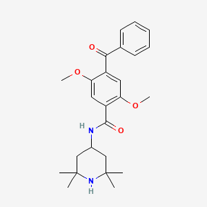 molecular formula C25H32N2O4 B5124279 4-benzoyl-2,5-dimethoxy-N-(2,2,6,6-tetramethyl-4-piperidinyl)benzamide 