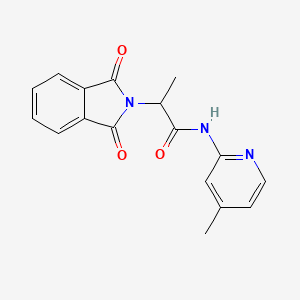 molecular formula C17H15N3O3 B5124332 2-(1,3-dioxo-1,3-dihydro-2H-isoindol-2-yl)-N-(4-methyl-2-pyridinyl)propanamide 