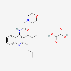 molecular formula C24H33N3O6 B5124345 N-(2-butyl-3-propyl-4-quinolinyl)-2-(4-morpholinyl)acetamide oxalate 