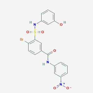 4-bromo-3-{[(3-hydroxyphenyl)amino]sulfonyl}-N-(3-nitrophenyl)benzamide