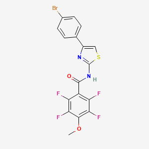 N-[4-(4-bromophenyl)-1,3-thiazol-2-yl]-2,3,5,6-tetrafluoro-4-methoxybenzamide