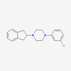 molecular formula C19H21ClN2 B5124390 1-(3-chlorophenyl)-4-(2,3-dihydro-1H-inden-2-yl)piperazine 