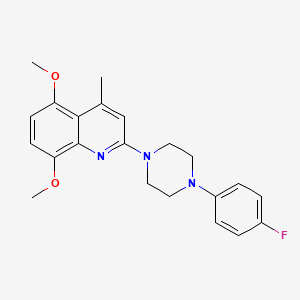 molecular formula C22H24FN3O2 B5124432 2-[4-(4-fluorophenyl)-1-piperazinyl]-5,8-dimethoxy-4-methylquinoline 