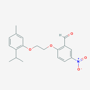 molecular formula C19H21NO5 B5124443 2-[2-(2-isopropyl-5-methylphenoxy)ethoxy]-5-nitrobenzaldehyde 