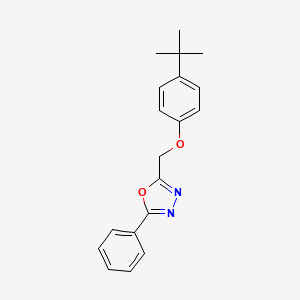 molecular formula C19H20N2O2 B5124456 2-[(4-tert-butylphenoxy)methyl]-5-phenyl-1,3,4-oxadiazole 