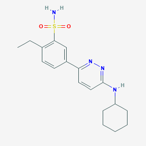 5-[6-(cyclohexylamino)-3-pyridazinyl]-2-ethylbenzenesulfonamide