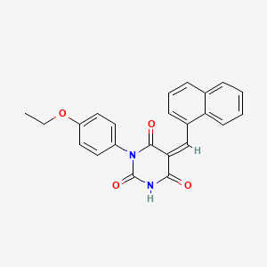 molecular formula C23H18N2O4 B5124466 1-(4-ethoxyphenyl)-5-(1-naphthylmethylene)-2,4,6(1H,3H,5H)-pyrimidinetrione 