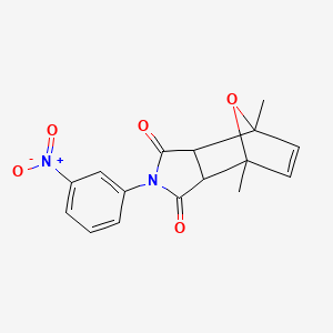 1,7-dimethyl-4-(3-nitrophenyl)-10-oxa-4-azatricyclo[5.2.1.0~2,6~]dec-8-ene-3,5-dione