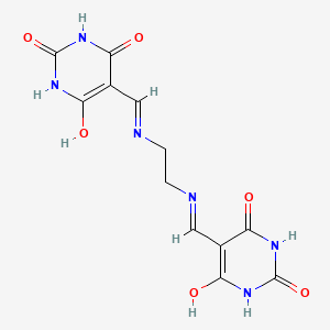 molecular formula C12H12N6O6 B5124489 5,5'-[1,2-ethanediylbis(iminomethylylidene)]di(2,4,6(1H,3H,5H)-pyrimidinetrione) 