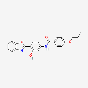 molecular formula C23H20N2O4 B5124510 N-[4-(1,3-benzoxazol-2-yl)-3-hydroxyphenyl]-4-propoxybenzamide 
