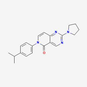 molecular formula C20H22N4O B5124517 6-(4-isopropylphenyl)-2-(1-pyrrolidinyl)pyrido[4,3-d]pyrimidin-5(6H)-one 
