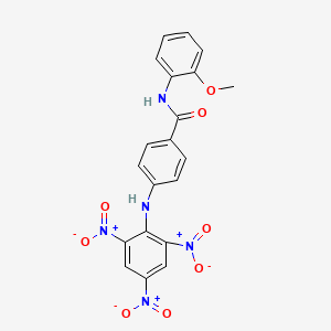 molecular formula C20H15N5O8 B5124529 N-(2-methoxyphenyl)-4-[(2,4,6-trinitrophenyl)amino]benzamide 