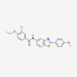 molecular formula C23H19ClN2O4 B5124549 3-chloro-4-ethoxy-N-[2-(4-methoxyphenyl)-1,3-benzoxazol-5-yl]benzamide 