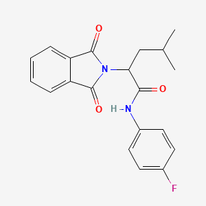 2-(1,3-dioxo-1,3-dihydro-2H-isoindol-2-yl)-N-(4-fluorophenyl)-4-methylpentanamide