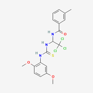 molecular formula C19H20Cl3N3O3S B5124578 3-methyl-N-[2,2,2-trichloro-1-({[(2,5-dimethoxyphenyl)amino]carbonothioyl}amino)ethyl]benzamide 