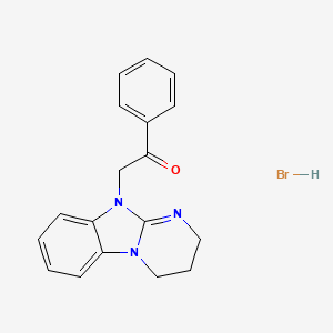 molecular formula C18H18BrN3O B5124586 2-(3,4-dihydropyrimido[1,2-a]benzimidazol-10(2H)-yl)-1-phenylethanone hydrobromide 