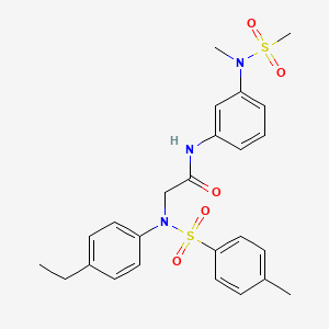molecular formula C25H29N3O5S2 B5124598 N~2~-(4-ethylphenyl)-N~1~-{3-[methyl(methylsulfonyl)amino]phenyl}-N~2~-[(4-methylphenyl)sulfonyl]glycinamide 