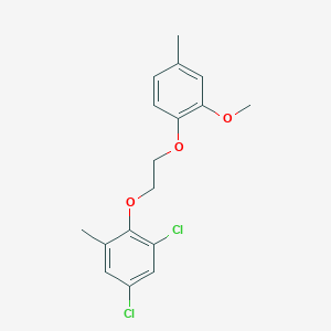 molecular formula C17H18Cl2O3 B5124642 1,5-dichloro-2-[2-(2-methoxy-4-methylphenoxy)ethoxy]-3-methylbenzene 