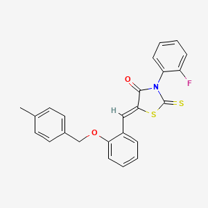 molecular formula C24H18FNO2S2 B5124647 3-(2-fluorophenyl)-5-{2-[(4-methylbenzyl)oxy]benzylidene}-2-thioxo-1,3-thiazolidin-4-one 