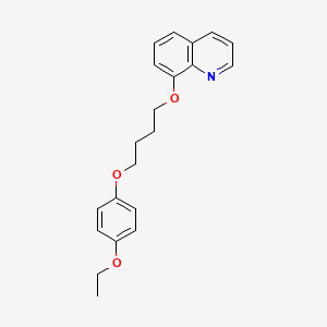 molecular formula C21H23NO3 B5124653 8-[4-(4-ethoxyphenoxy)butoxy]quinoline 
