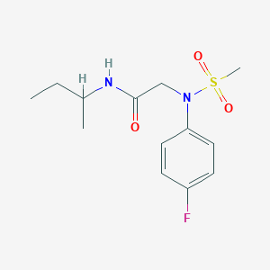molecular formula C13H19FN2O3S B5124669 N~1~-(sec-butyl)-N~2~-(4-fluorophenyl)-N~2~-(methylsulfonyl)glycinamide 