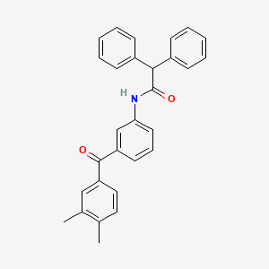 N-[3-(3,4-dimethylbenzoyl)phenyl]-2,2-diphenylacetamide
