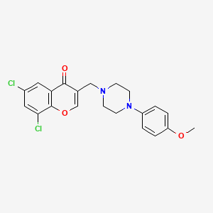 molecular formula C21H20Cl2N2O3 B5124686 6,8-dichloro-3-{[4-(4-methoxyphenyl)-1-piperazinyl]methyl}-4H-chromen-4-one 
