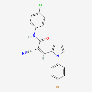 molecular formula C20H13BrClN3O B5124694 3-[1-(4-bromophenyl)-1H-pyrrol-2-yl]-N-(4-chlorophenyl)-2-cyanoacrylamide 