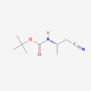 molecular formula C9H16N2O2 B051247 (S)-叔丁基(1-氰丙-2-基)氨基甲酸酯 CAS No. 172695-22-6