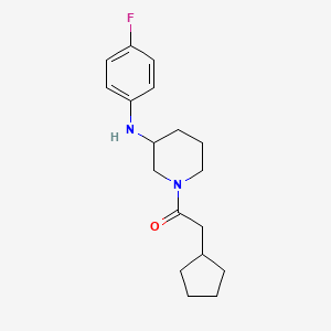molecular formula C18H25FN2O B5124700 1-(cyclopentylacetyl)-N-(4-fluorophenyl)-3-piperidinamine 