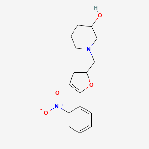 molecular formula C16H18N2O4 B5124713 1-{[5-(2-nitrophenyl)-2-furyl]methyl}-3-piperidinol 