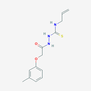 molecular formula C13H17N3O2S B5124719 N-allyl-2-[(3-methylphenoxy)acetyl]hydrazinecarbothioamide 