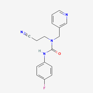 molecular formula C16H15FN4O B5124731 N-(2-cyanoethyl)-N'-(4-fluorophenyl)-N-(3-pyridinylmethyl)urea 