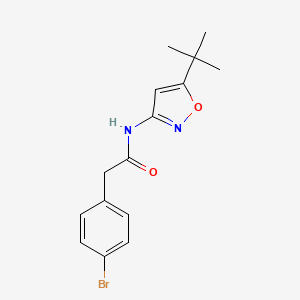 molecular formula C15H17BrN2O2 B5124752 2-(4-bromophenyl)-N-(5-tert-butyl-3-isoxazolyl)acetamide 