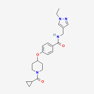 4-{[1-(cyclopropylcarbonyl)-4-piperidinyl]oxy}-N-[(1-ethyl-1H-pyrazol-4-yl)methyl]benzamide
