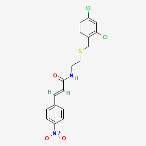 N-{2-[(2,4-dichlorobenzyl)thio]ethyl}-3-(4-nitrophenyl)acrylamide