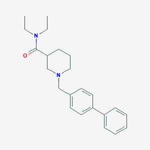 1-(4-biphenylylmethyl)-N,N-diethyl-3-piperidinecarboxamide
