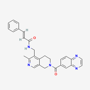 (2E)-N-{[3-methyl-7-(6-quinoxalinylcarbonyl)-5,6,7,8-tetrahydro-2,7-naphthyridin-4-yl]methyl}-3-phenylacrylamide