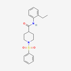 molecular formula C20H24N2O3S B5124855 N-(2-ethylphenyl)-1-(phenylsulfonyl)-4-piperidinecarboxamide 