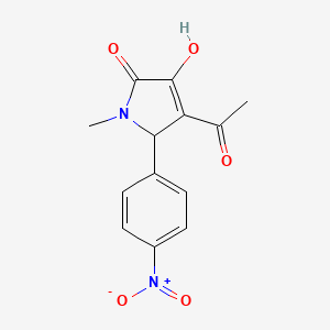 molecular formula C13H12N2O5 B5124864 4-acetyl-3-hydroxy-1-methyl-5-(4-nitrophenyl)-1,5-dihydro-2H-pyrrol-2-one 